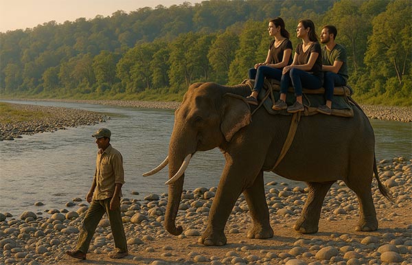 Elephant Safari at Jim Corbett