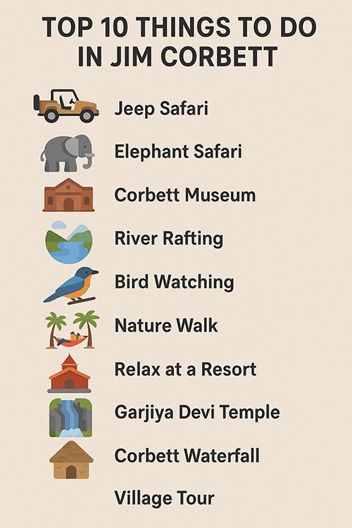 Top 10 best things to do in corbett