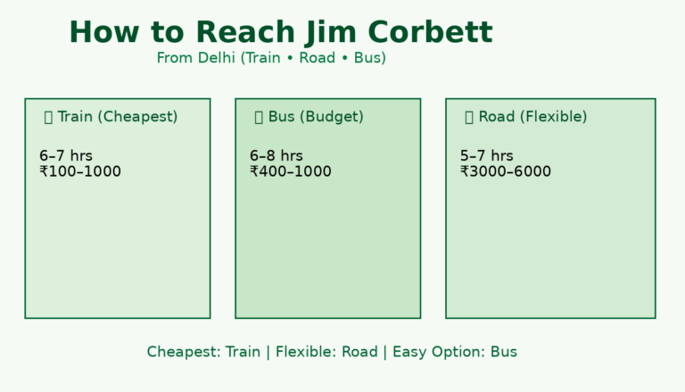 How to reach Jim Corbett from Delhi